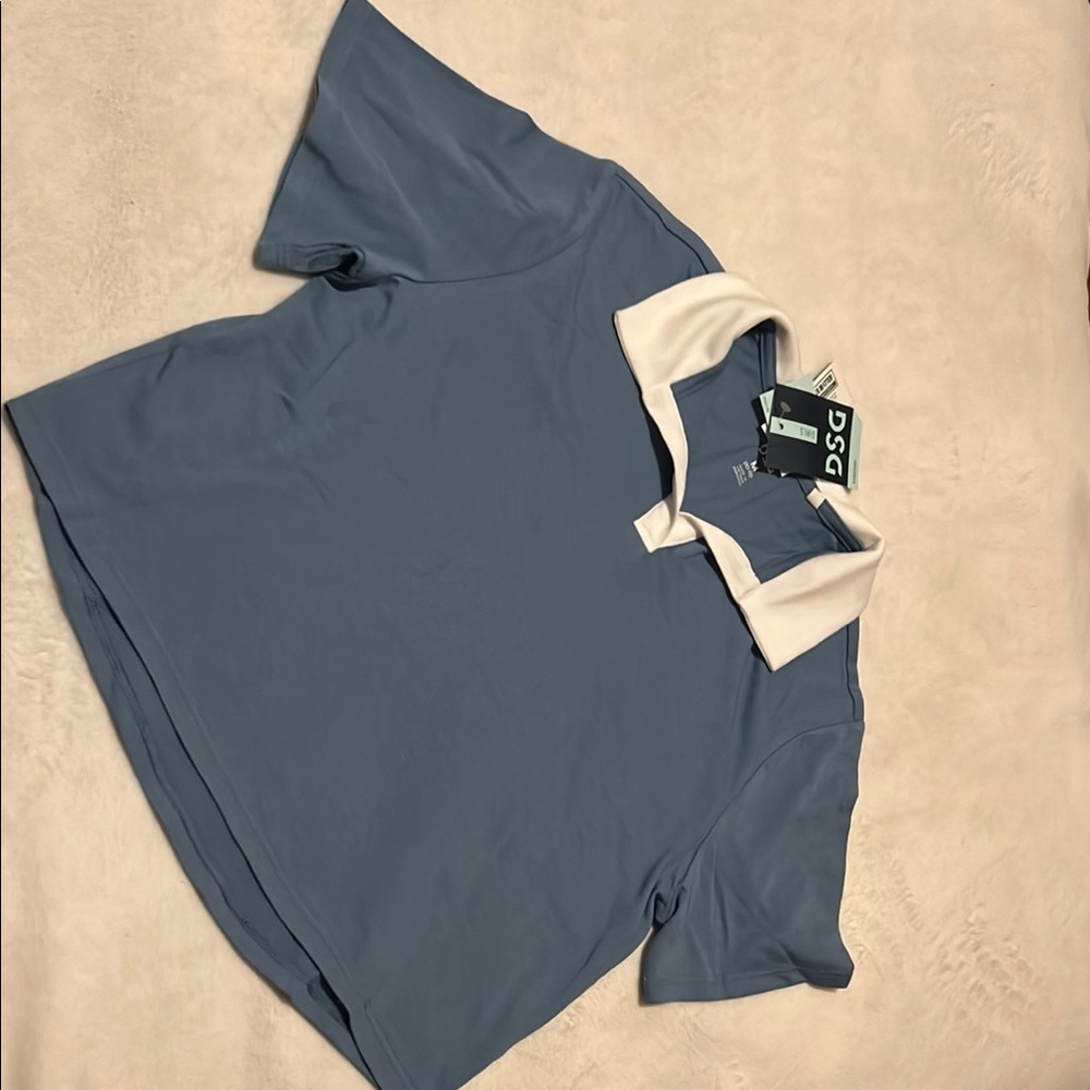 DSG girls Johnny collar tee NWT
